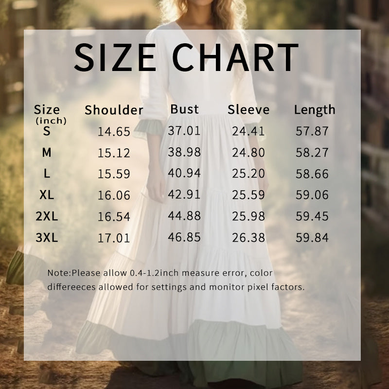 Women's Long Sleeve Maxi Dress V Neck Flowy Swing Ruffle Tiered Fall Casual Dresses