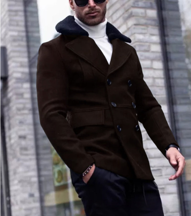 Fur Collar Coat Suit Coat Men's Clothing Jacket