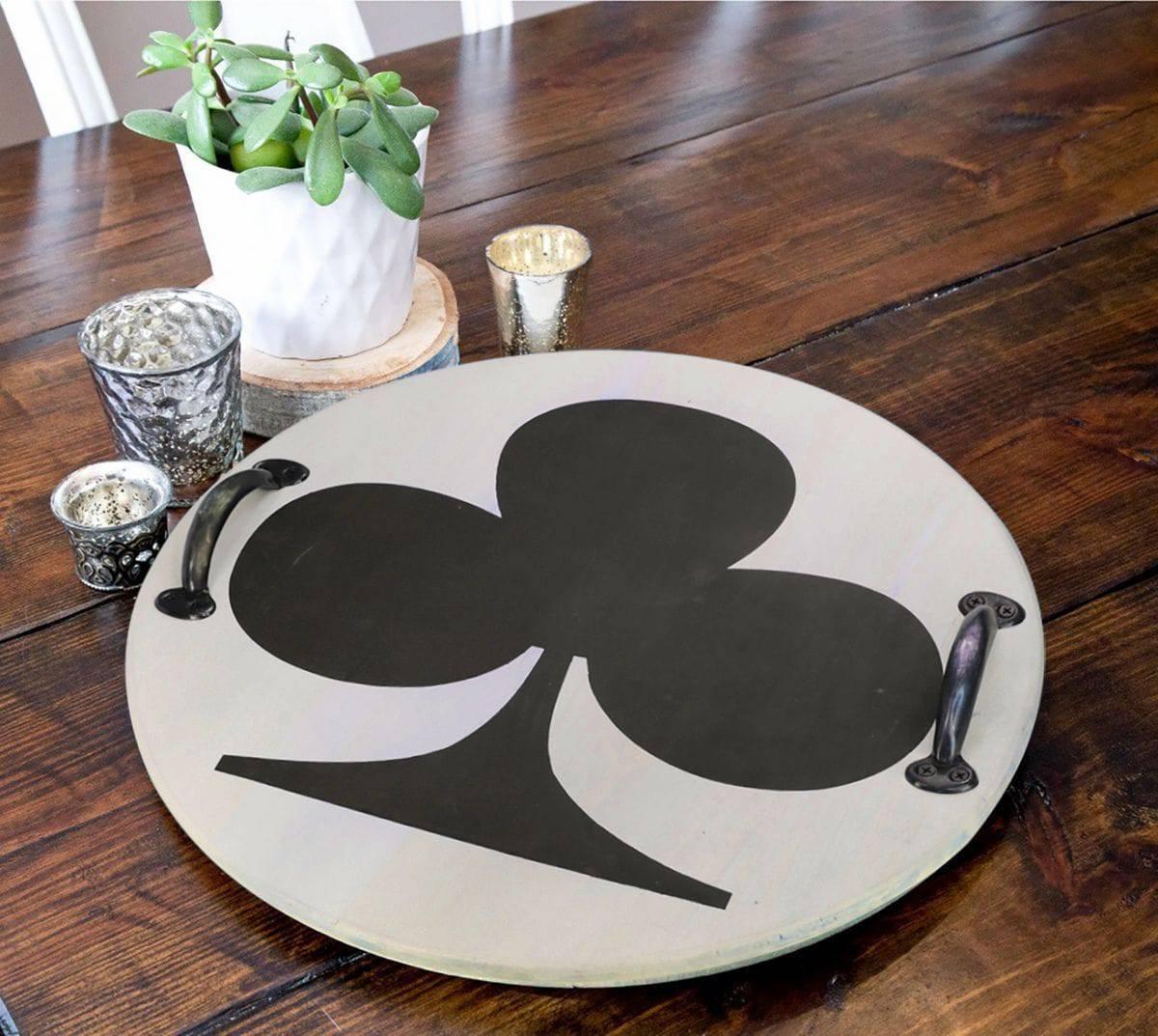 Wooden serving Tray with handle
