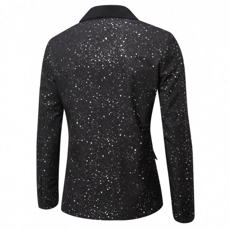 Men's Casual Shiny Banquet Wedding Party Blazer