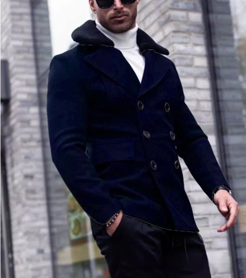 Fur Collar Coat Suit Coat Men's Clothing Jacket